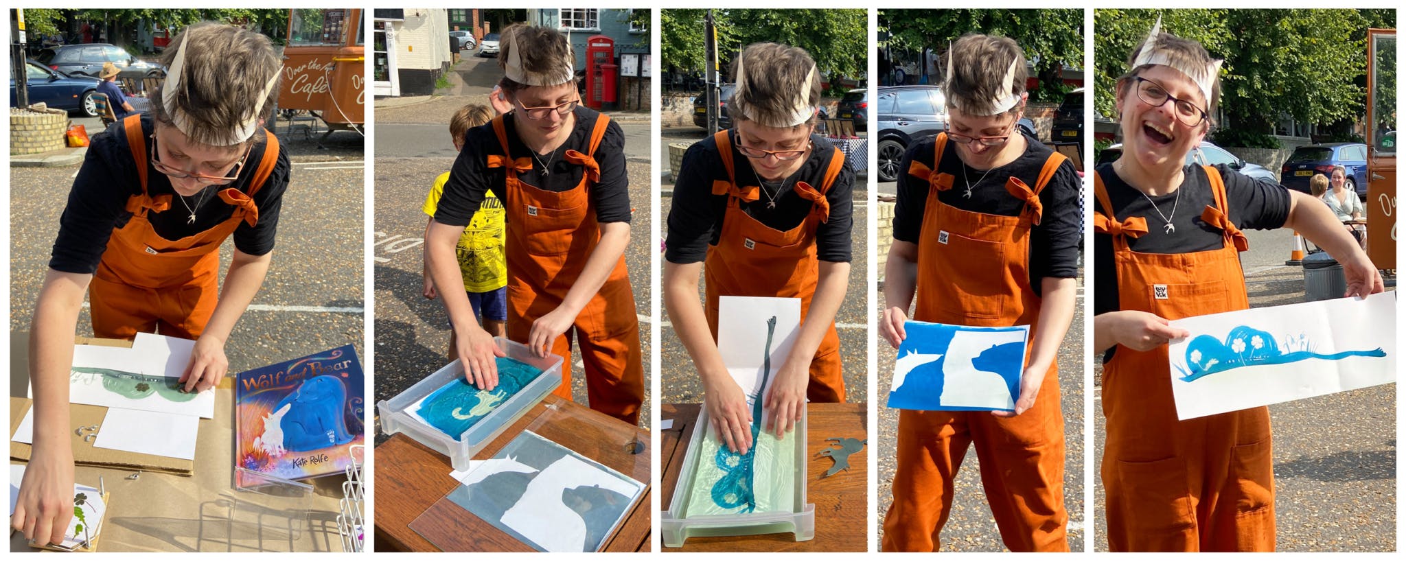 Kate Rolfe Wolf and Bear Cyanotype Demo LR