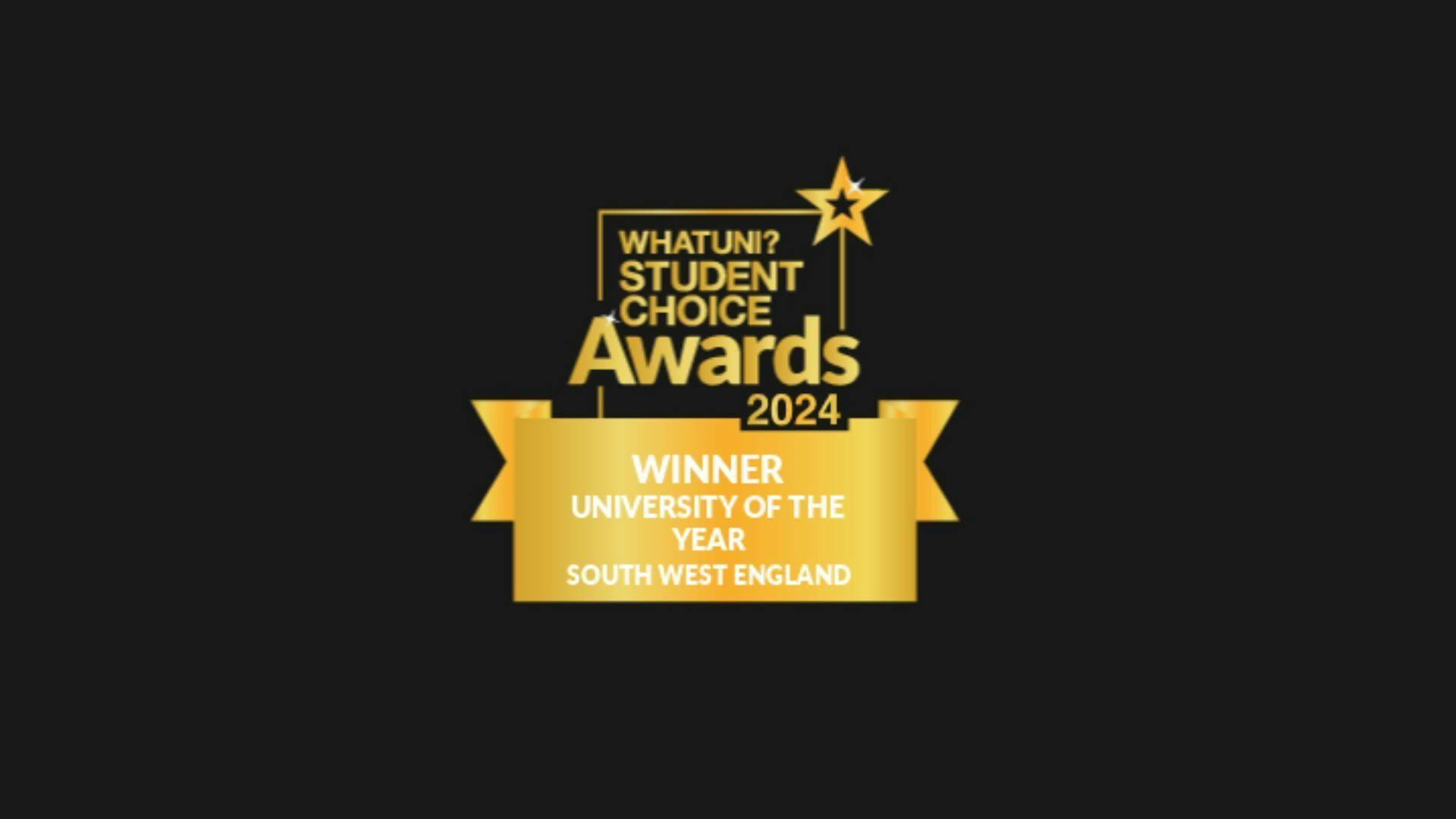 Arts University Plymouth is Winner of the University of the Year South West in the WUSCAS 2024