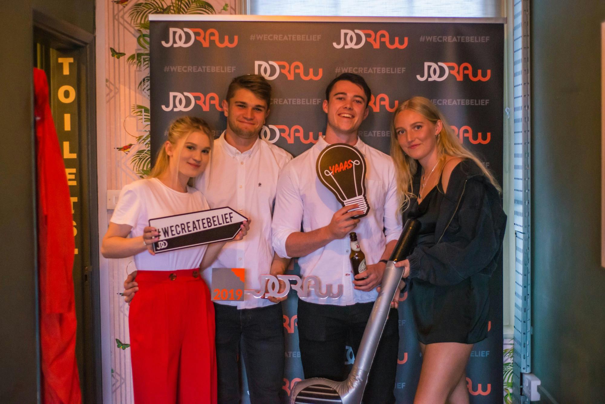 Brogan and Emma with guests at JDO RAW event