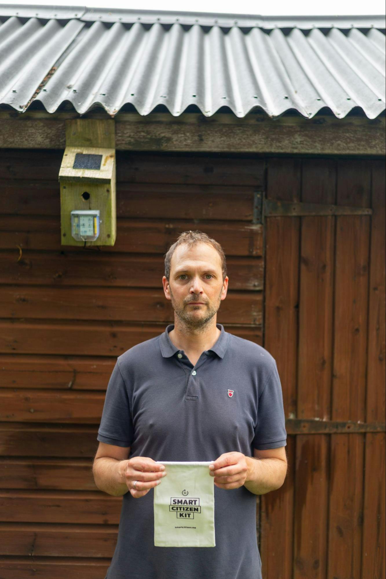 Local participant Tim Wornell with his Smart Citizen Kit Photo credit Ray Goodwin